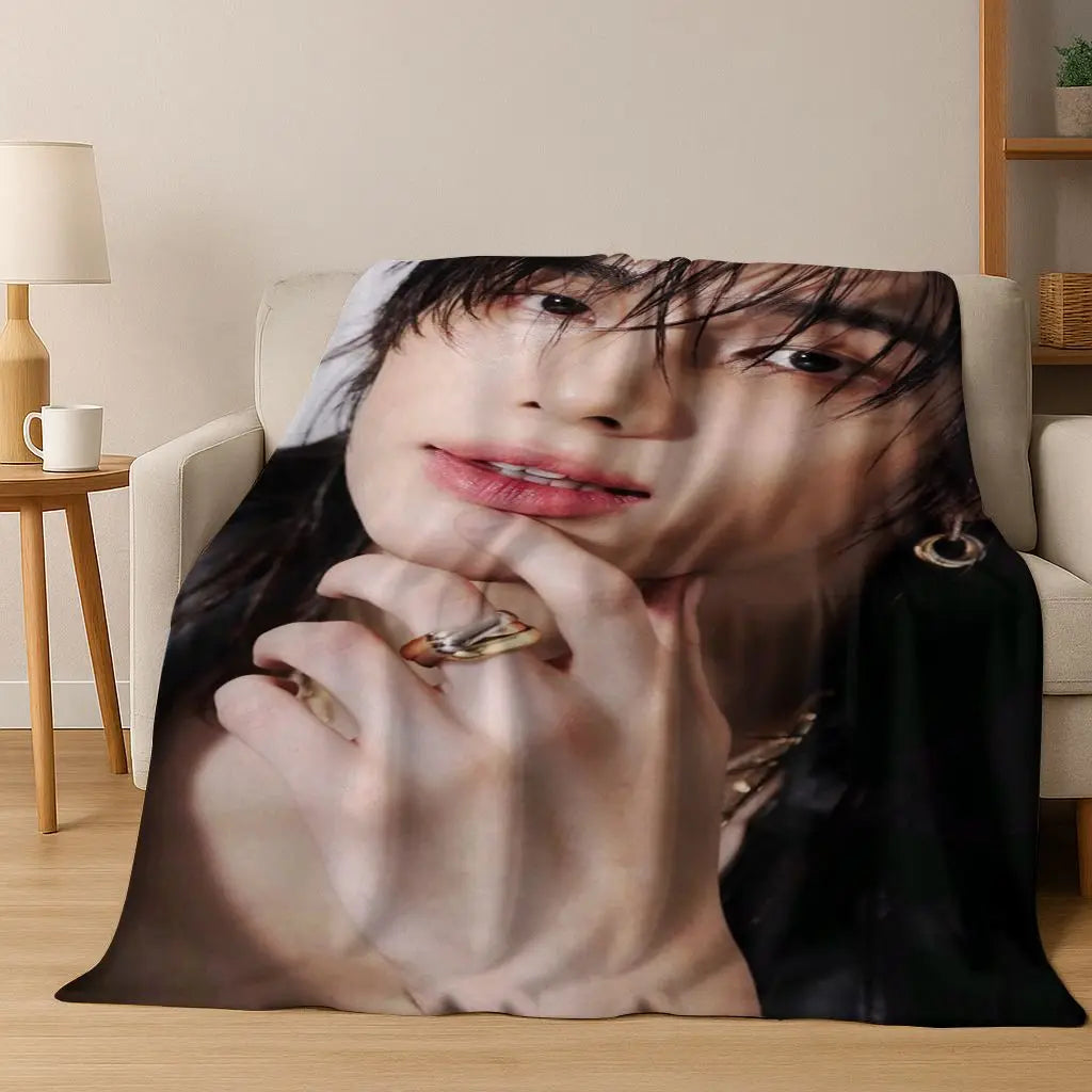 3D K-Pop singer blanket? Vibe. Super soft and cozy throw for like, literally everywhere—bed, couch, picnic, dorm. Major gift energy.