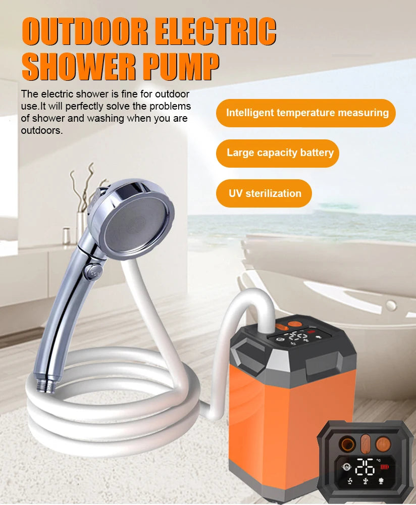 Portable Camping Shower Digital Display for Camping or Pets