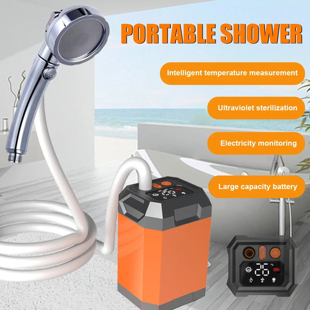 Portable Camping Shower Digital Display for Camping or Pets