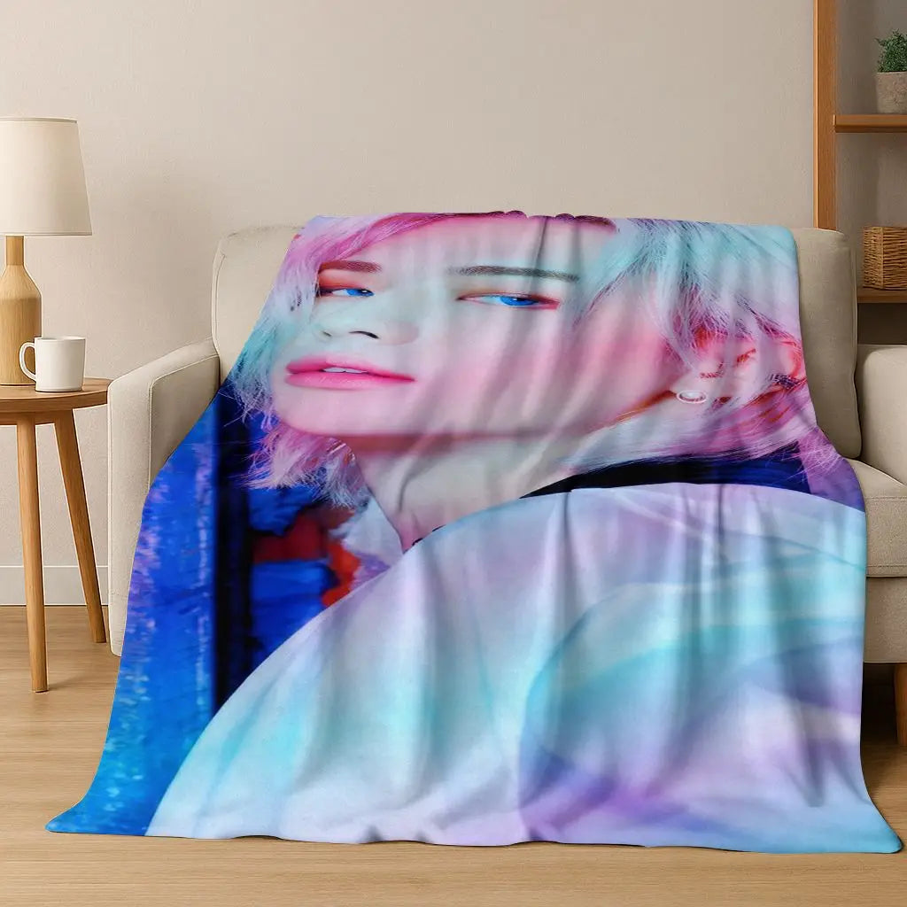 3D K-Pop singer blanket? Vibe. Super soft and cozy throw for like, literally everywhere—bed, couch, picnic, dorm. Major gift energy.