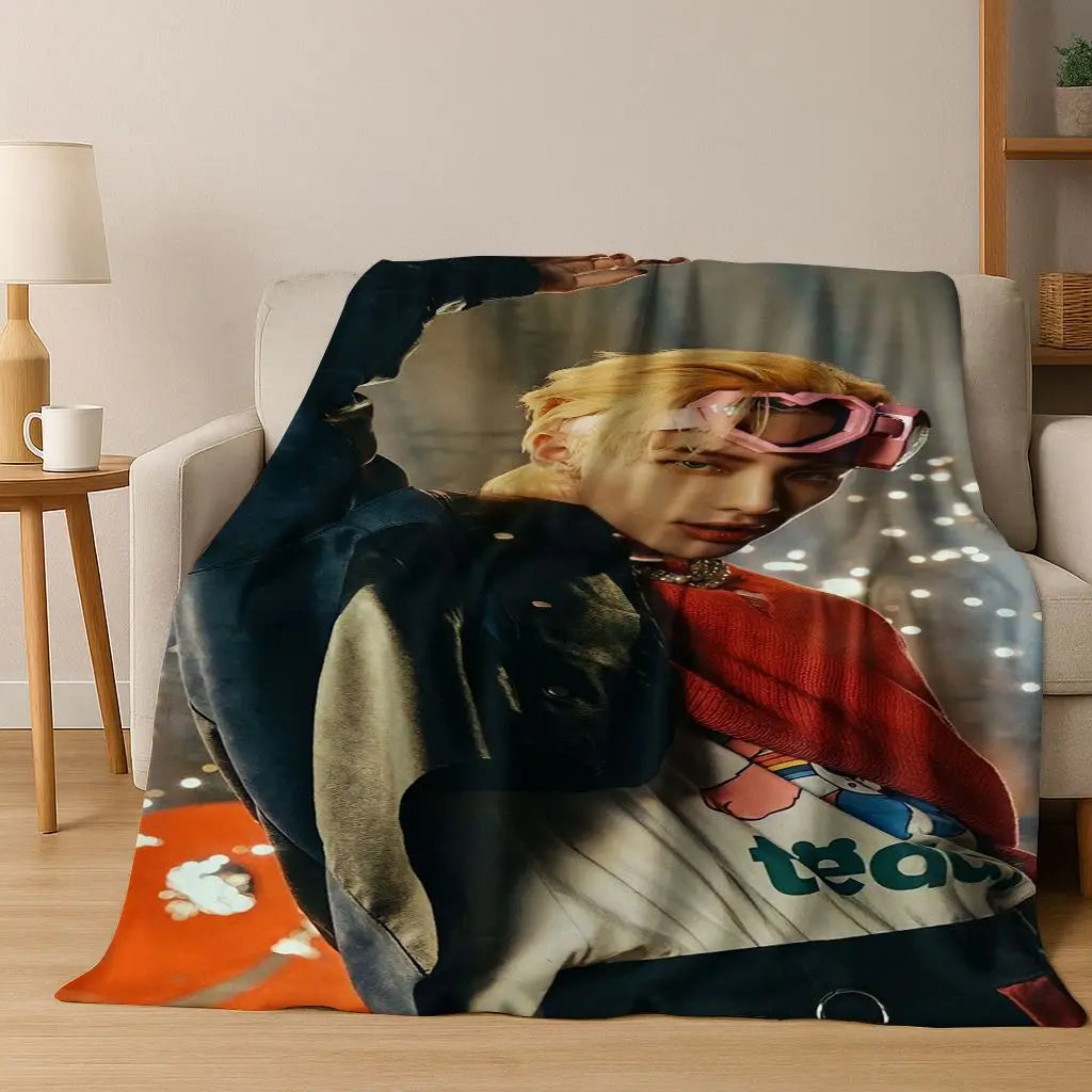 3D K-Pop singer blanket? Vibe. Super soft and cozy throw for like, literally everywhere—bed, couch, picnic, dorm. Major gift energy.
