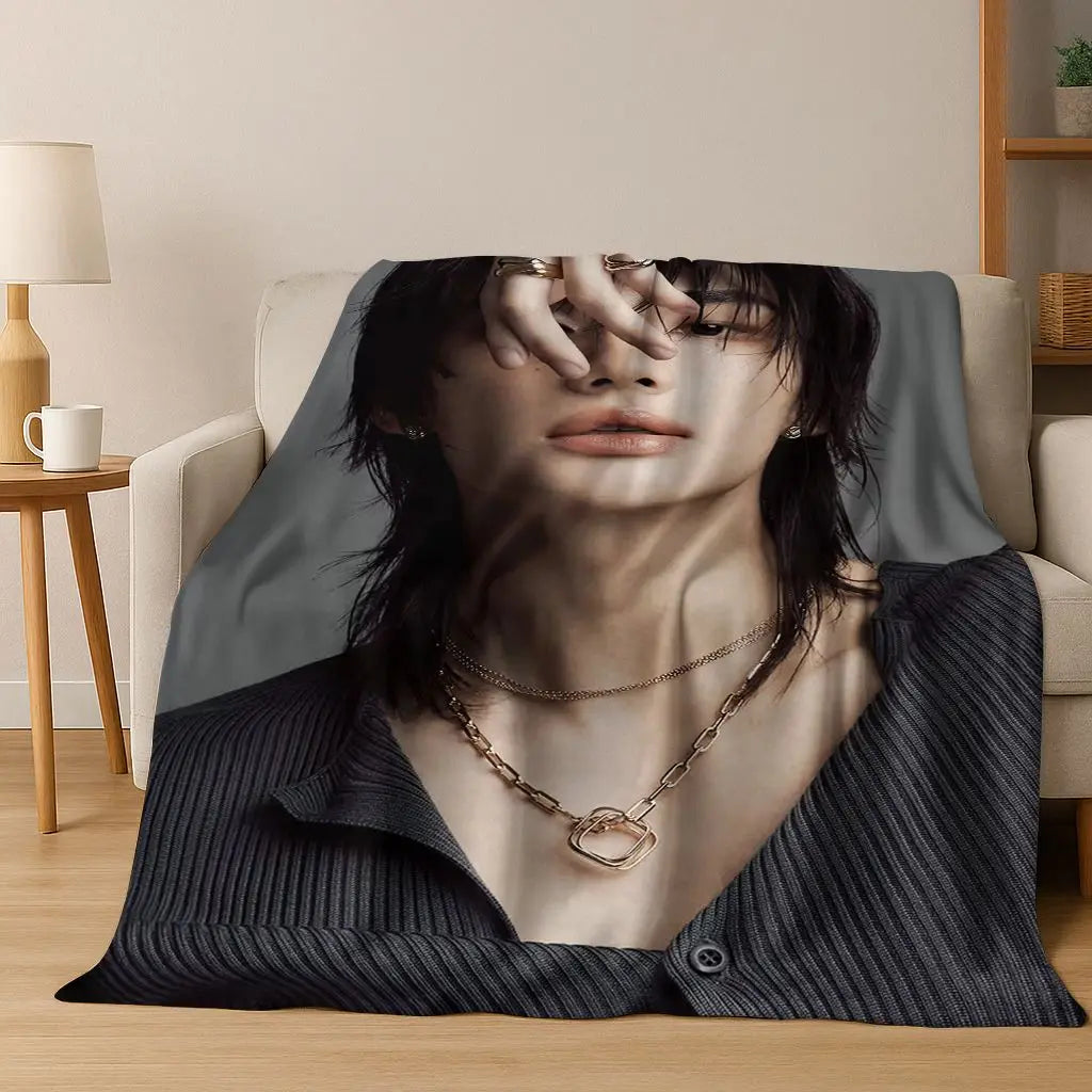 3D K-Pop singer blanket? Vibe. Super soft and cozy throw for like, literally everywhere—bed, couch, picnic, dorm. Major gift energy.