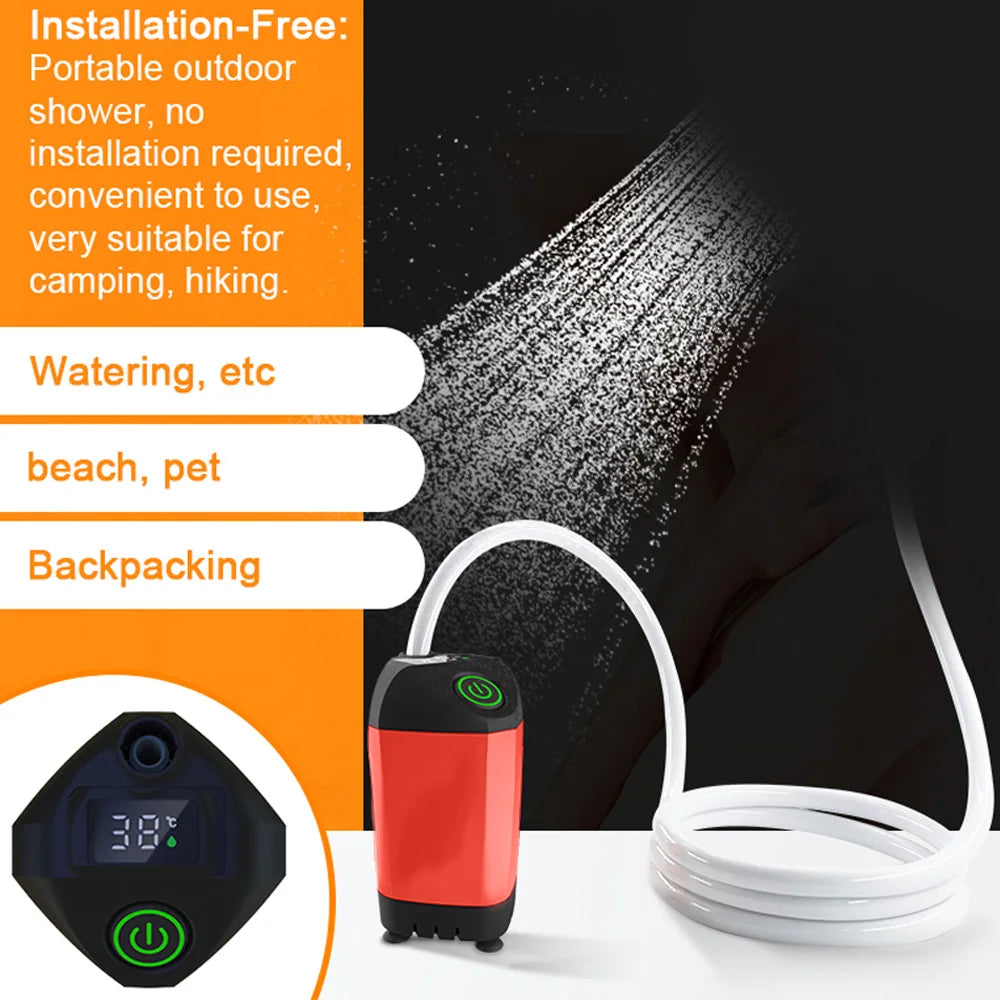 Portable Camping Shower Digital Display for Camping or Pets