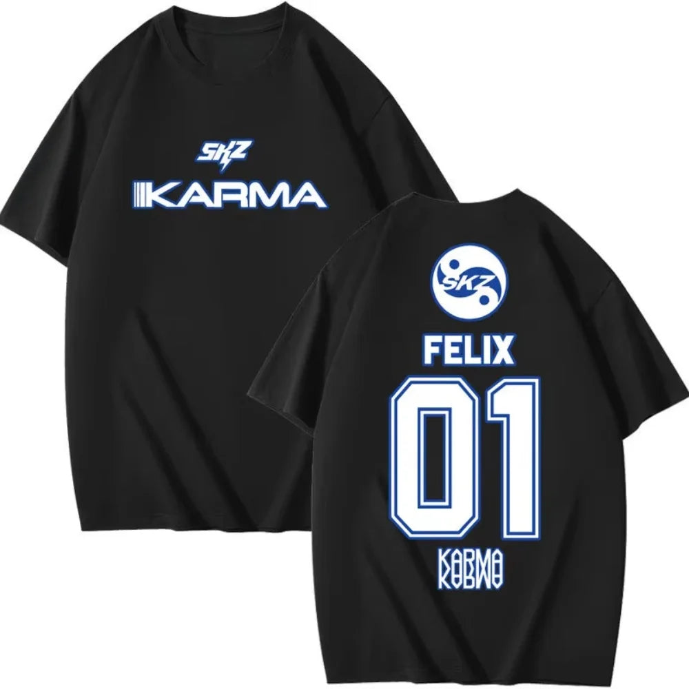 Stray Kids KARMA Aesthetic T-Shirt (Seungmin, I.N, Changbin, Lee Know, Han)