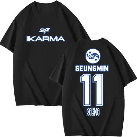 Stray Kids KARMA Aesthetic T-Shirt (Seungmin, I.N, Changbin, Lee Know, Han)