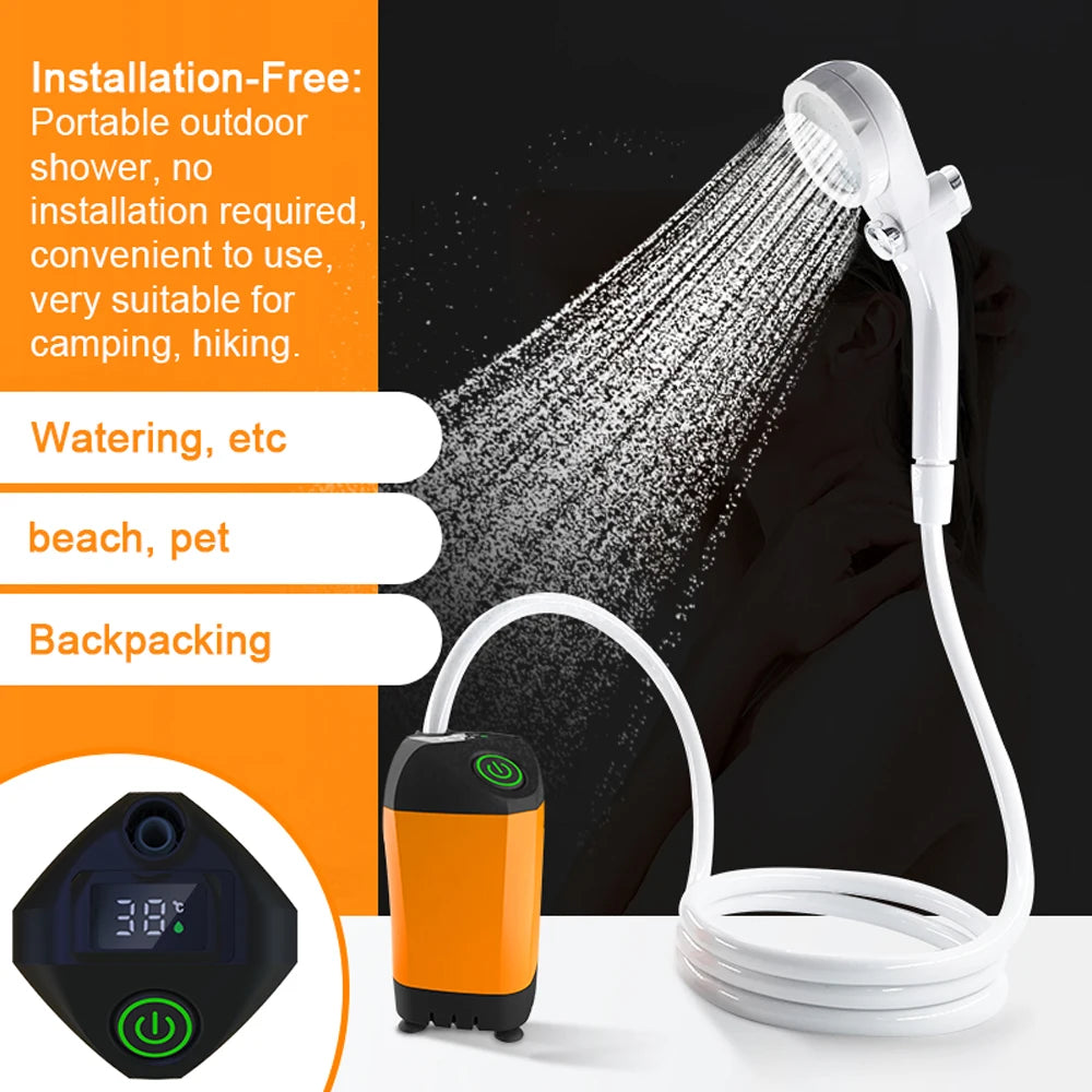 Portable Camping Shower Digital Display for Camping or Pets